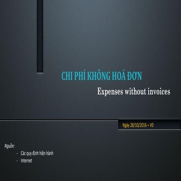 Chi phí không hoá đơn