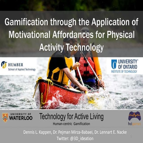 #Gamification through the Application of Motivational Affordances for Physical Activity Technology