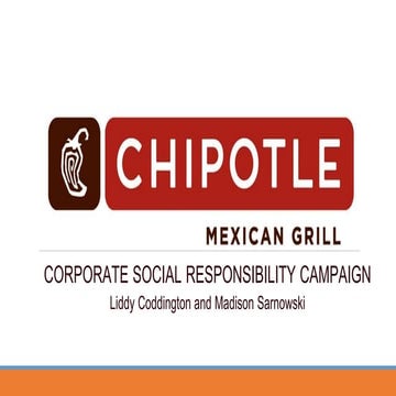 Chipotle Mexican Grill Corporate Social Responsibility Campaign