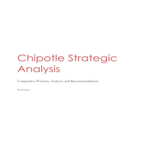 Chipotle strategic analysis