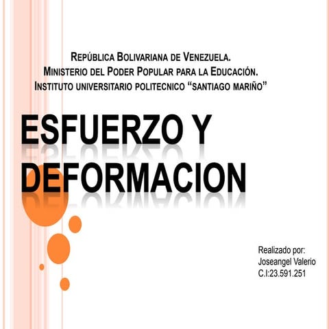 esfuerzo y deformacion