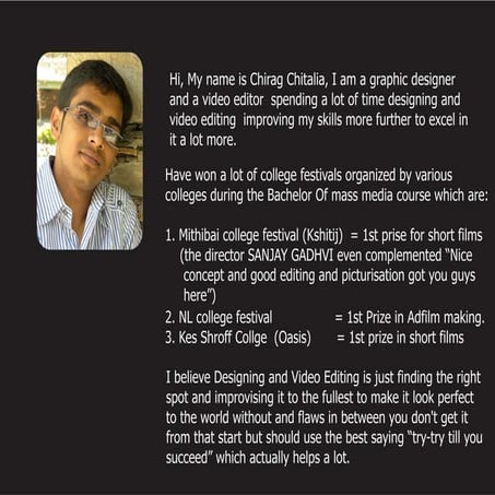 Chirag chitalia portfolio | PPT