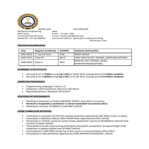 Chirag jain cv2