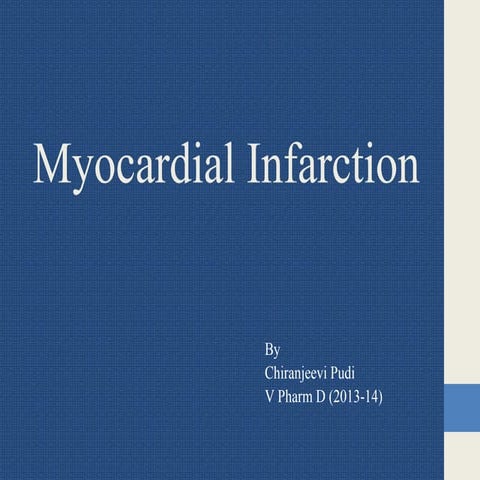 Myocardial Infarction Pathogenesis and Treatment