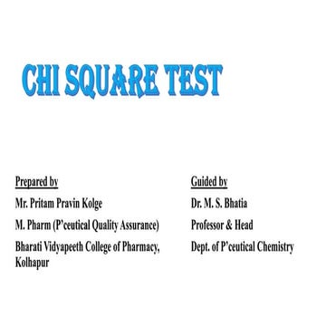 Chi sqaure test