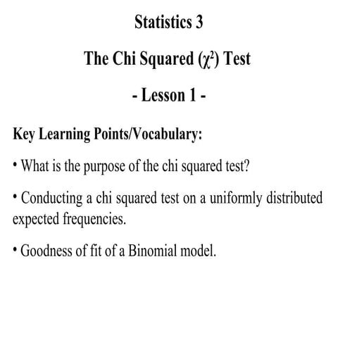 Chi Squared Test