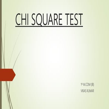 Chi squared test