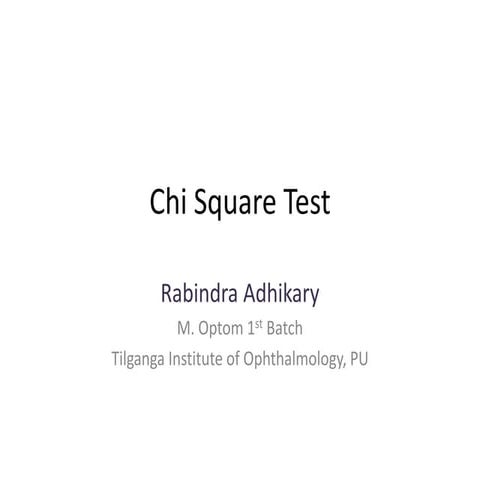 Chi squared test