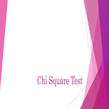 Chi square test