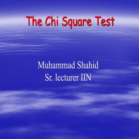 chi square test lecture for nurses in pakistan