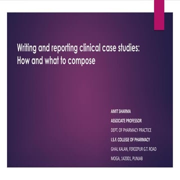 Clinical case studies and SPSS