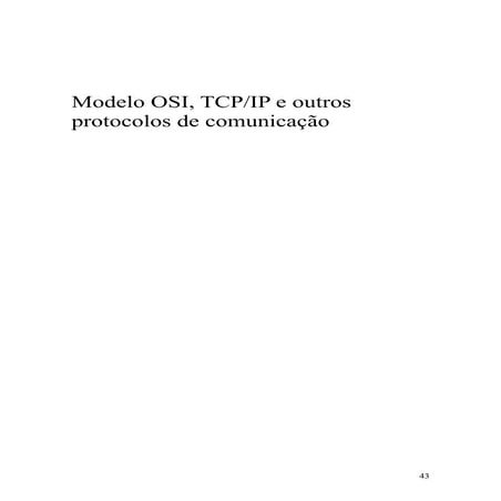 Modelo osi tcp ip e protocolos
