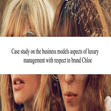 PRESENTATION ON THE BRAND CHLOE