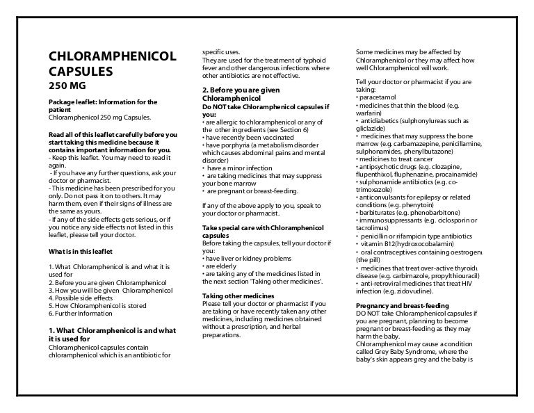 Chloramphenicol 250 Mg Capsules Pil Taj Pharmaceuticals