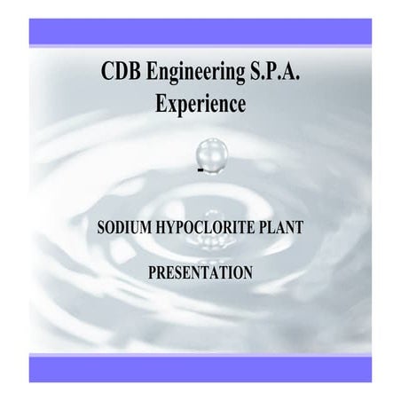 Sodium hypoclorite plant