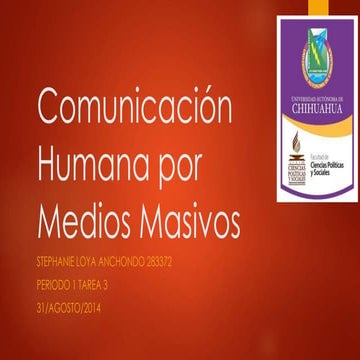 Comunicacion Humana por Medios Masivos 