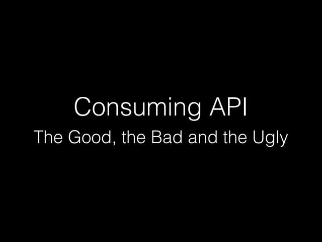 [CocoaHeads Tricity] Michał Zygar - Consuming API