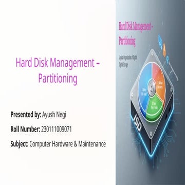 CHM presentation hard disk proper partitioning.pptx