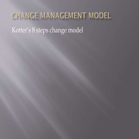 chnage management model for public administration