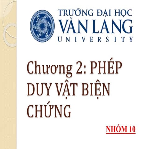 Chương 2 phép duy vật biện chứng