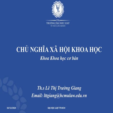 Slide chủ nghĩa xã hội khoa học chương 3 | PDF
