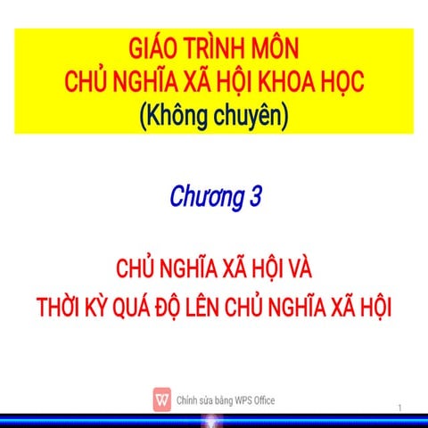Slide chủ nghĩa xã hội khoa học chương 3 | PDF