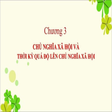 Slide chủ nghĩa xã hội khoa học chương 3 | PDF