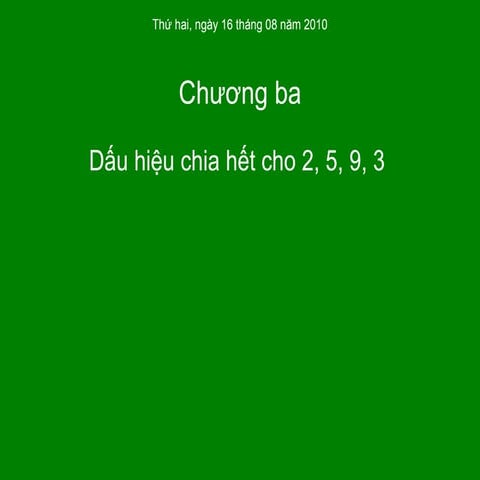 Chương ba