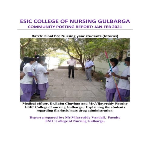 COMMUNITY HEALTH NURSING POSTING REPORT