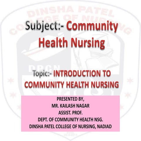 Community health nursing introduction