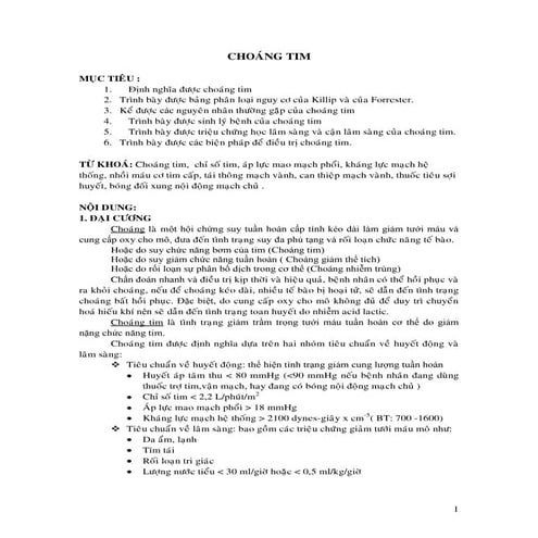 CHOÁNG TIM | PDF
