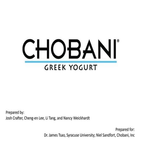 Chobani Greek Yogurt Insights and Strategy