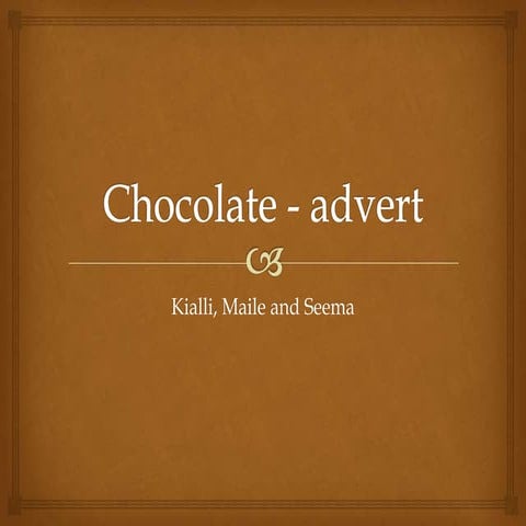 Singnature Chocolate Pitch | PPTX