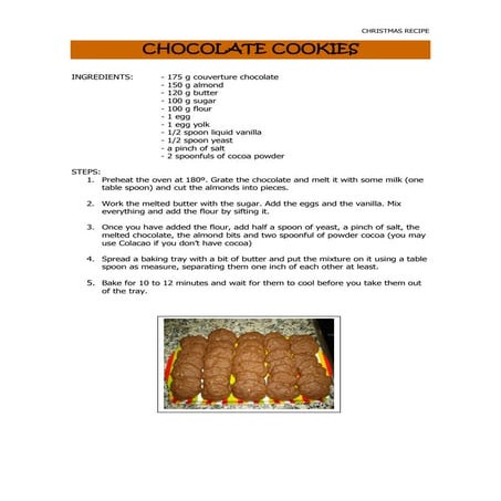 Chocolate cookies