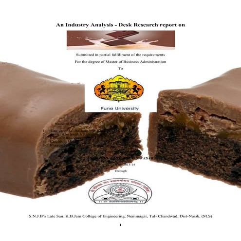 Chocolate industry project report