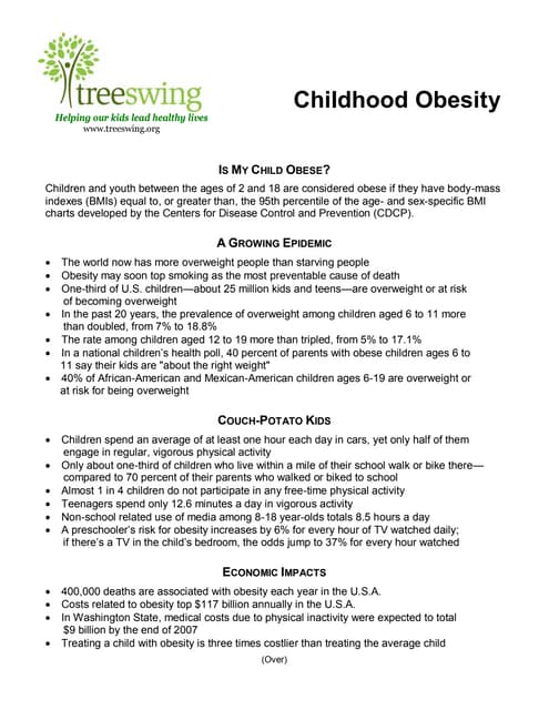 Causes and consequences of childhood obesity power point | PPTX