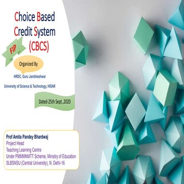 Choice based credit system