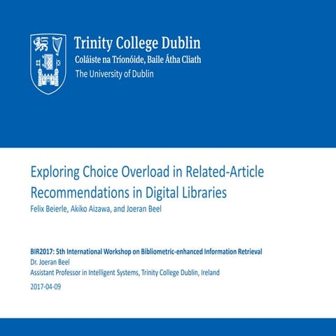 Exploring Choice Overload in Related-Article Recommendations in Digital Libra...