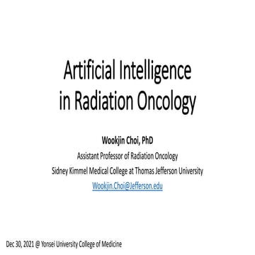 Artificial Intelligence in Radiation Oncology