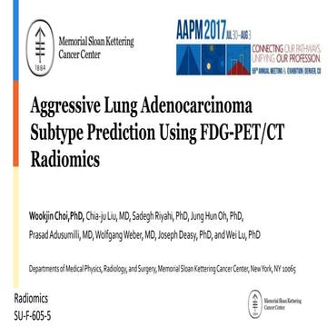 Aggressive Lung Adenocarcinoma Subtype Prediction Using FDG-PET/CT Radiomics