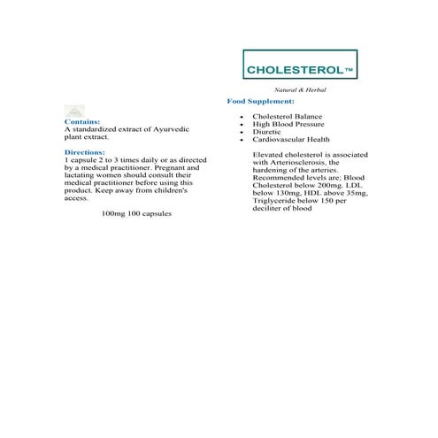 Cholesterol | PDF