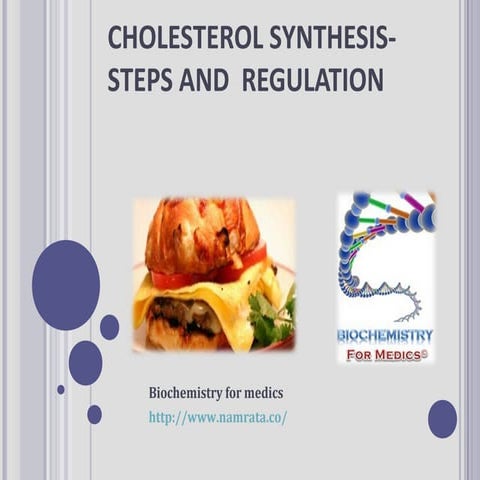 Cholesterol synthesis   steps and regulation
