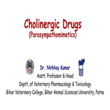 Cholinergic_Drugs. pharmacology of veterinary