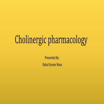 Cholinergic pharmacology,