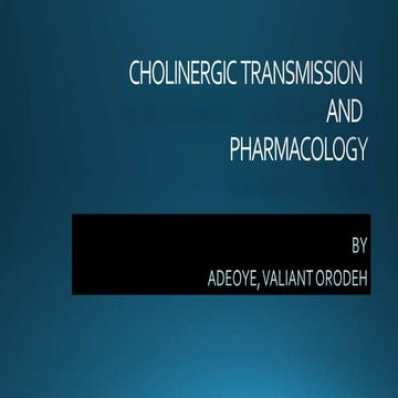 CHOLINERGIC  TRANSMISSION bph 23.pptx