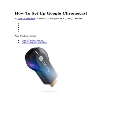 Chomecast install guide