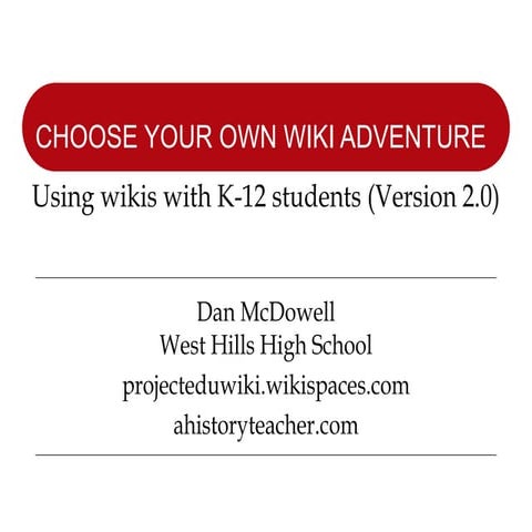 Choose Your Own WIki Adventure - V2