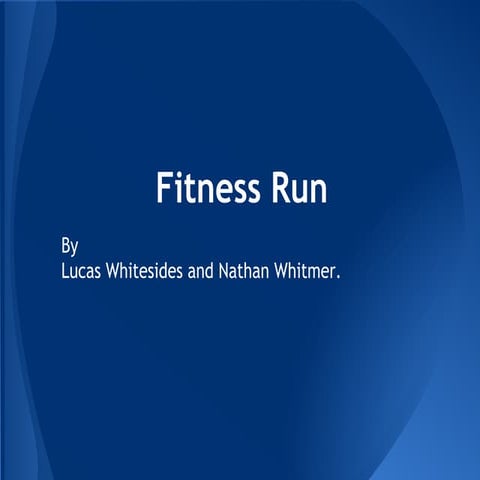 Fitness Run Action Plan