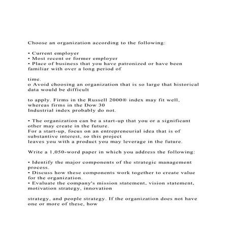 Choose an organization according to the following • Curre.docx