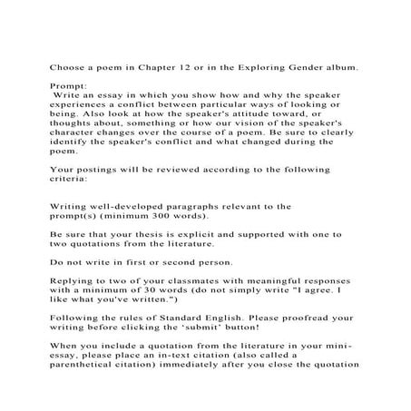 Choose a poem in Chapter 12 or in the Exploring Gender album..docx
